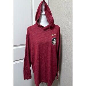 Men's Nike Garnet Florida State Seminoles Marled Long Sleeve Hoodie T-Shirt L